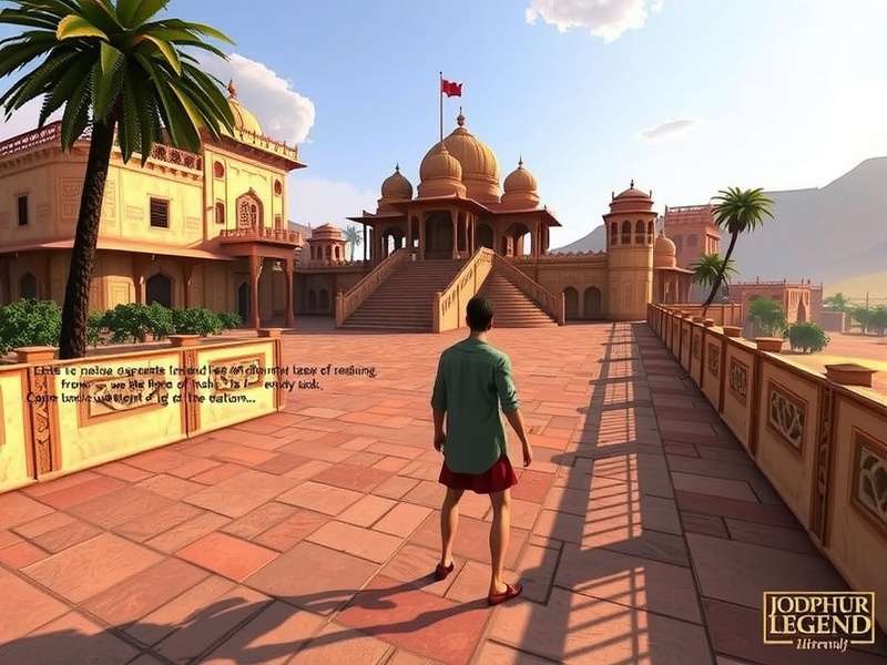 Jodhpur Legend gameplay screenshot showing Rajasthani architecture